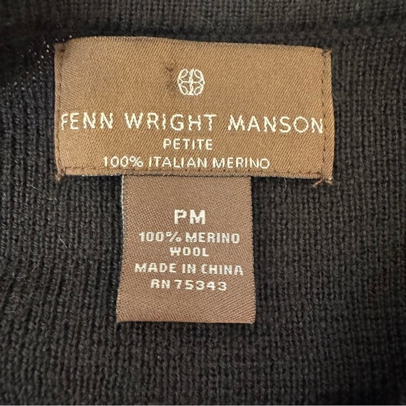 Fenn Wright Manson 100% Wool Black Sweater - Picture 5 of 7
